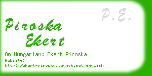 piroska ekert business card